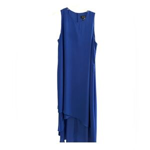 Karen Kane Brilliant Blue Asymmetrical Hem Sleeveless Dress